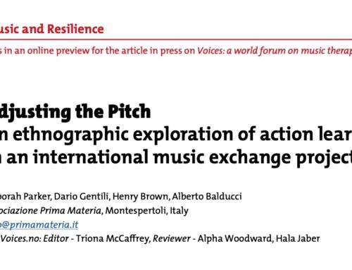 “Music and Resilience” article preview!
